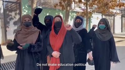 Protest as Taliban bar Afghan women from university