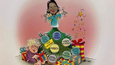 Priti Patel criticised over Rwanda deportations Christmas card