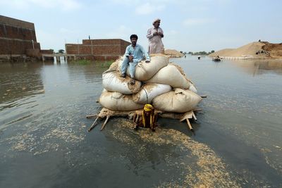 Pakistan's premier urges global aid for 20M flood victims