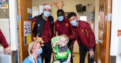 Motherwell stars provide festive cheer for sick kids, as fans also donate toys to needy