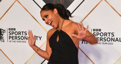 Alex Scott wows with glam look as she larks around on the red carpet at BBC Sports Personality of the Year