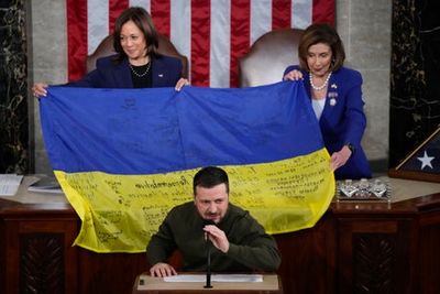 Volodymyr Zelensky tells US Congress Ukraine is ‘alive and kicking’ and will never surrender