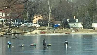 Public access points for ice fishing on the Chain O’Lakes area