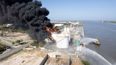 Oil tank in Colombia's Barranquilla explodes into flames, one dead