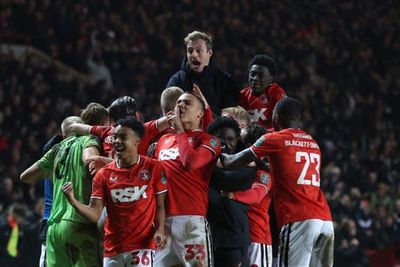 Charlton knock Brighton out of Carabao Cup to reach quarter-finals as incoming manager Dean Holden watches on