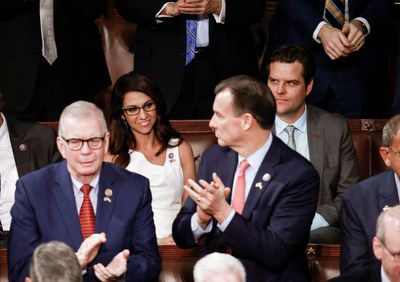 Matt Gaetz and Lauren Boebert refuse to stand or applaud for Zelensky