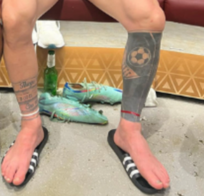 Why Lionel Messi was wearing a red ribbon around his ankle during the World Cup final