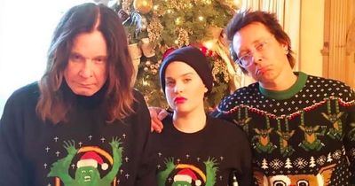 Ozzy Osbourne dons Christmas jumper in sweet family photo after Sharon's hospital stint
