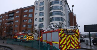 High rise flats evacuated after blaze breaks out in kitchen