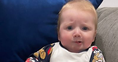 Storm Huntley shares hilarious snap of baby Otis in Christmas pyjamas on Instagram