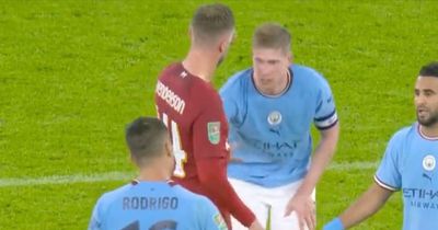 Jordan Henderson moment with Kevin De Bruyne shows true colours of Man City vs Liverpool