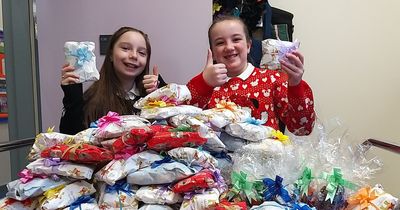 Kirkcudbright Primary pupils make up sweetie gifts for Christmas foodbank parcels