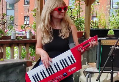 Everything’s more fun with my cherry-red keytar – the Christmas present I’ll never forget