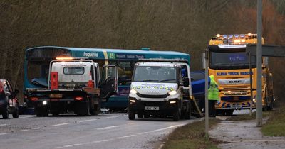 Seven people injured following horror crash between bus and car on A177 in County Durham