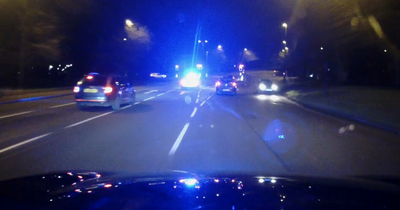 Moment drink driver tore through streets on wrong side of the road