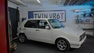 This Immaculate VW Golf Mk1 Hides Two Turbocharged VR6 Engines