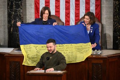 Donald Trump Jr under fire for lewd meme of Zelensky and Pelosi after DC visit