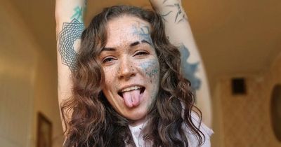 Woman covers body in tattoos - including her eyeball in £10,000 transformation
