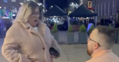 Couple get engaged at George Square in sweet Christmas proposal caught on camera