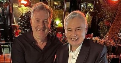 Eamonn Holmes seen with crutches at celeb party as he updates on health battle