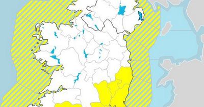 Met Eireann issues thunderstorm warning for six counties as 'heavy rain and isolated hail' expected