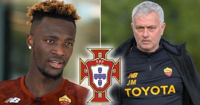 Tammy Abraham responds to Portugal trying to poach his "uncle" Jose Mourinho from Roma