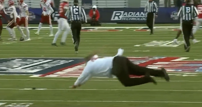 Houston’s kickoff tee retriever stole the hearts of college football fans during Cougars’ Independence Bowl win