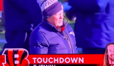 Bill Belichick was seen saying ‘what the (expletive)’ after a Bengals TD and NFL fans had jokes