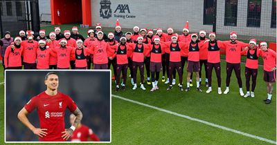 Darwin Nunez missing from Liverpool team photo at Christmas Eve training session