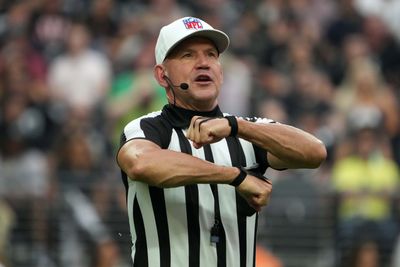 Referee Clete Blakeman got confused about which team he wanted to penalize