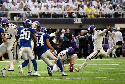 Giants fail to delivery early Christmas gift as they fall to Vikings, 27-24