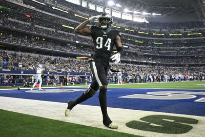 Eagles DE Josh Sweat returns a Dak Prescott interception 42 yards for a TD