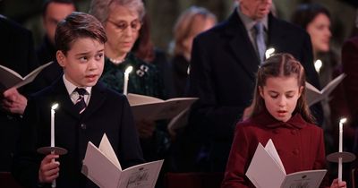 King's grandchildren in full voice at Christmas Eve service remembering the Queen