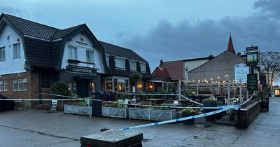 TVs left on and glasses discarded after Christmas Eve pub shooting where woman killed