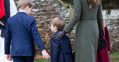 Prince George guides little brother Louis as royals enjoy Christmas church service