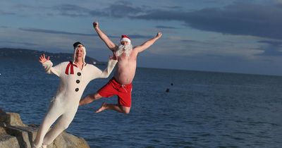 Hundreds of swimmers brave the cold for traditional Christmas dip in Dublin