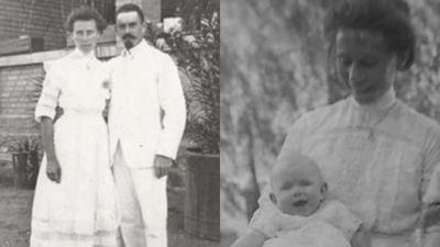 Hand-sewn, 108-year-old christening gown worn by four generations across six countries