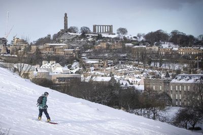 Scotland records white Christmas after snow falls in Edinburgh and Highlands