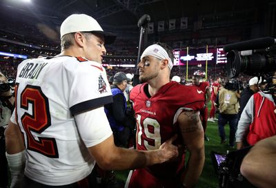 Tom Brady shared a classy moment with Trace McSorley after Bucs’ win over Cardinals