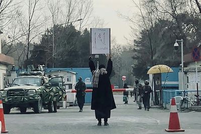 'Proud and strong': Solo protest against Taliban university ban