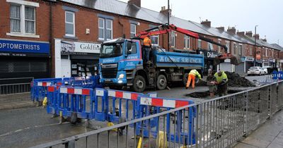 Main street in Hebburn flooded as water main bursts on Boxing Day