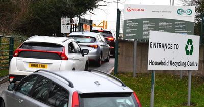 Tailbacks and queues as people rush to the tip before strikes