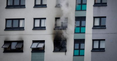 Terrifying wake up call for people living in tower block as fire tears through flat