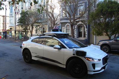 On the road in San Francisco, riding in a driverless taxi
