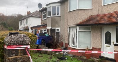 Leeds residents in shock as car smashes into homes on street