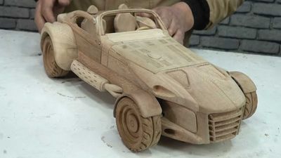 Donkervoort D8 GTO Wood Carving Stuns With Working Butterfly Doors