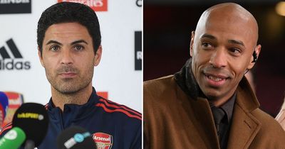 Mikel Arteta responds to Thierry Henry's "afraid" claim that piles pressure on Arsenal