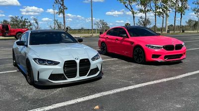 BMW M4 Races M5 In Drag Battle Of Tuned Performance Cars