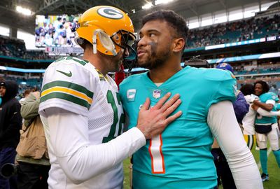 What Aaron Rodgers said to Tua Tagovailoa after their Week 16 matchup