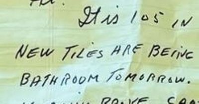 Woman finds sweet 43-year-old wish for the future hidden under bathroom tile